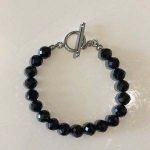 Black beaded bracelet